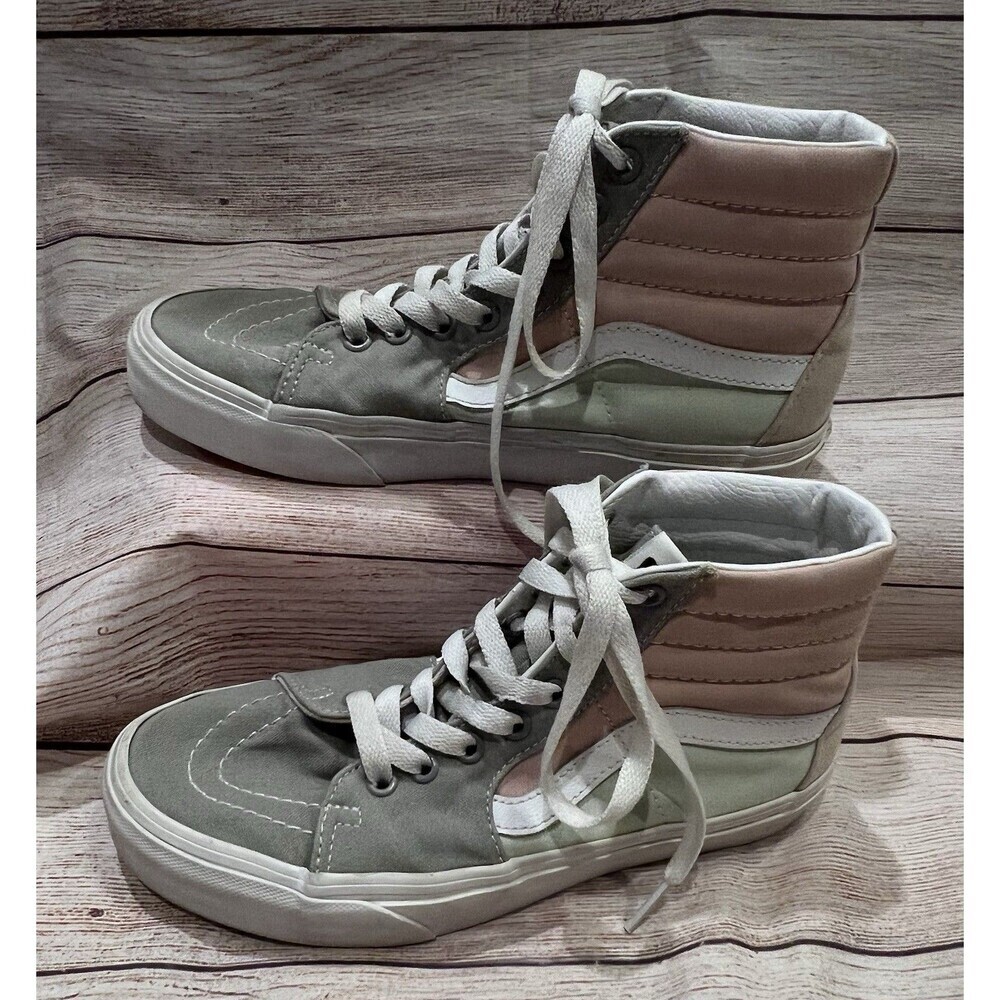 Vans SK8 Hi Multi-Color Pastel Suede Canvas Sneakers Men Size 5.5 Women’s 7